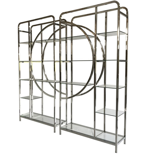 Libra Set of 2 Decadence Gatsby Stainless Steel  Shelving Unit
